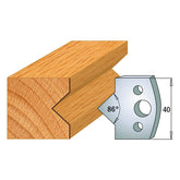 CMT 690.035 PROFILE KNIVES FOR INSERT SHAPER SYSTEM SP 1-37/64”x5/32”  (40x4mm)